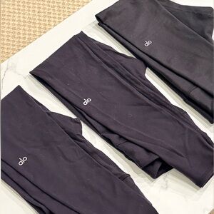 ALO BUNDLE: 3-Pack Black Airbrush Leggings (Small)